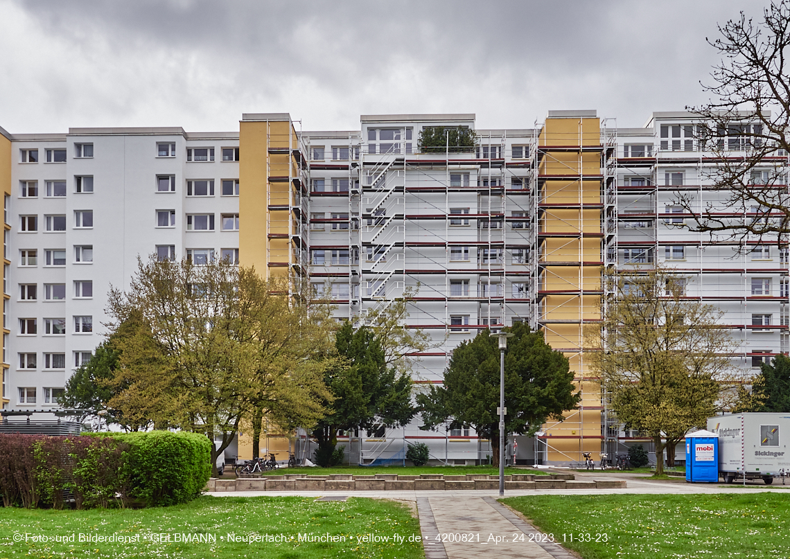 24.04.2023 - Baustelle der Großsanierung Kurt-Eisner-Straße in Neuperlach